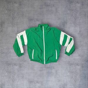 Green & White Track Jacket